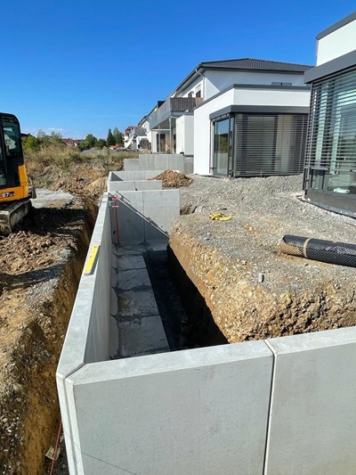 L Steine sowie Aufffüllarbeiten